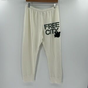 Free City Women's Jogger Sweatpants - Pale Lime - Large - New with tags